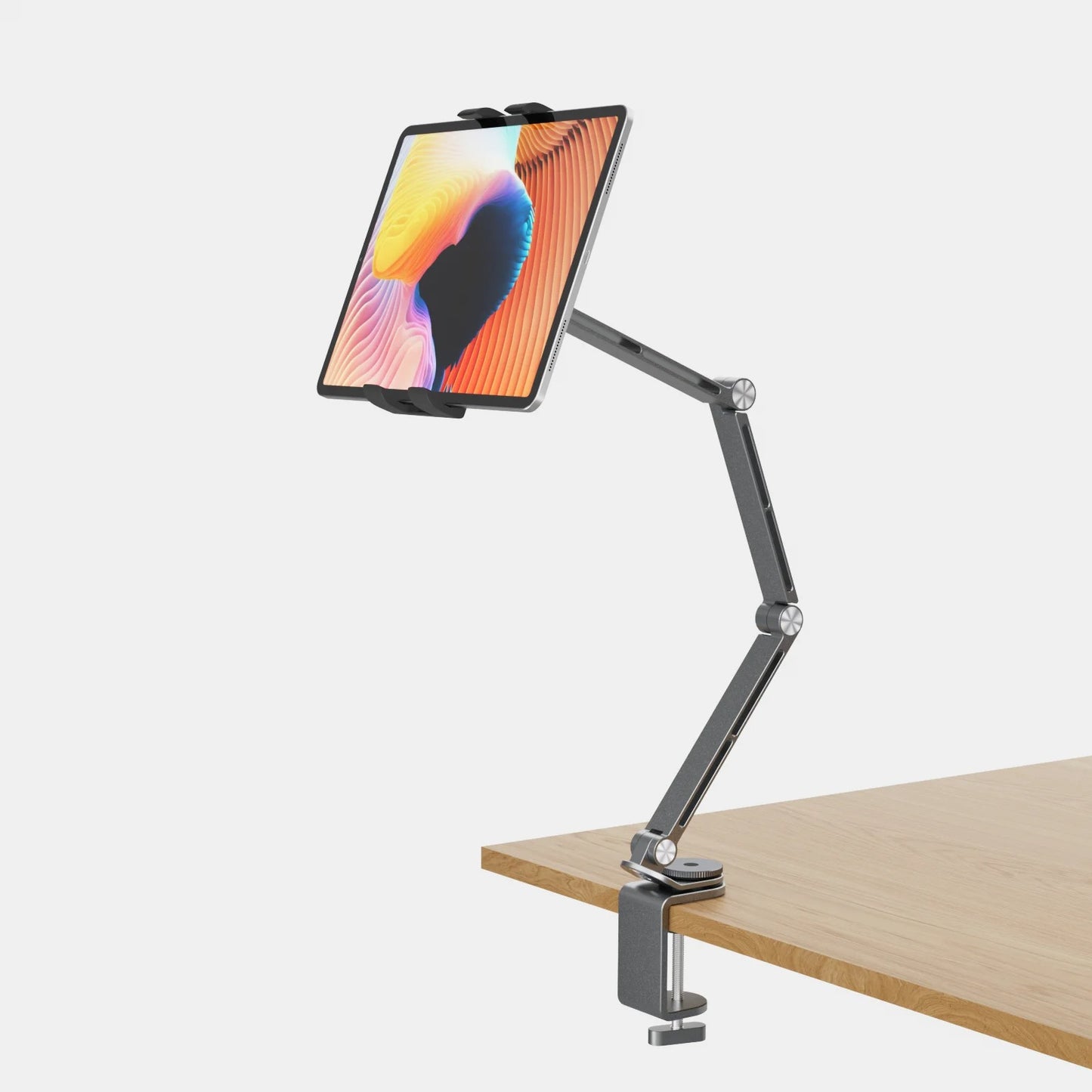support-tablette-lit-gris