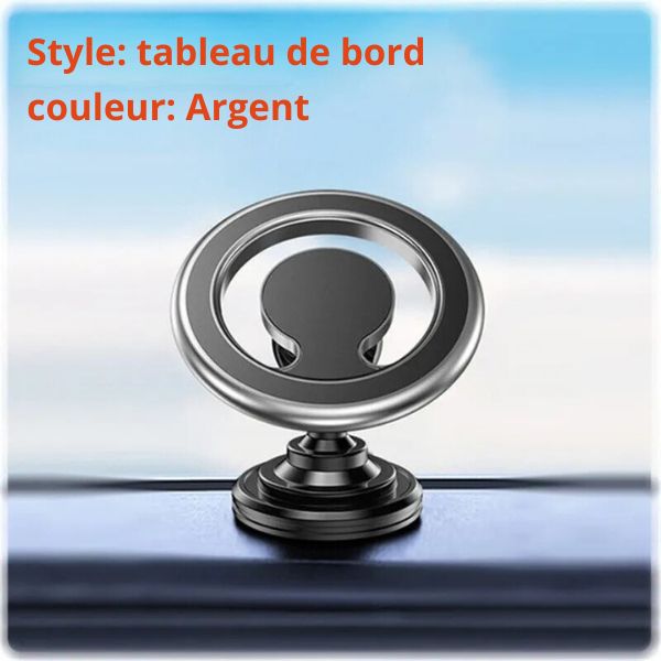 support-telephone-voiture-magnetique-style-argent