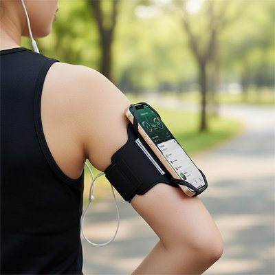 Brassard telephone main libre pendant votre activité