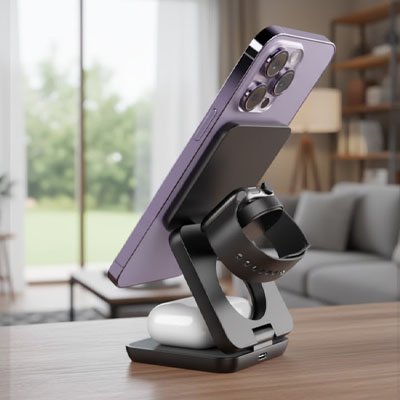 Chargeur sans fil mode portrait