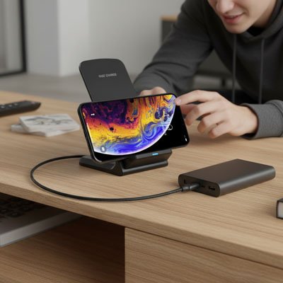Chargeur sans fil n'encombre pas votre bureau