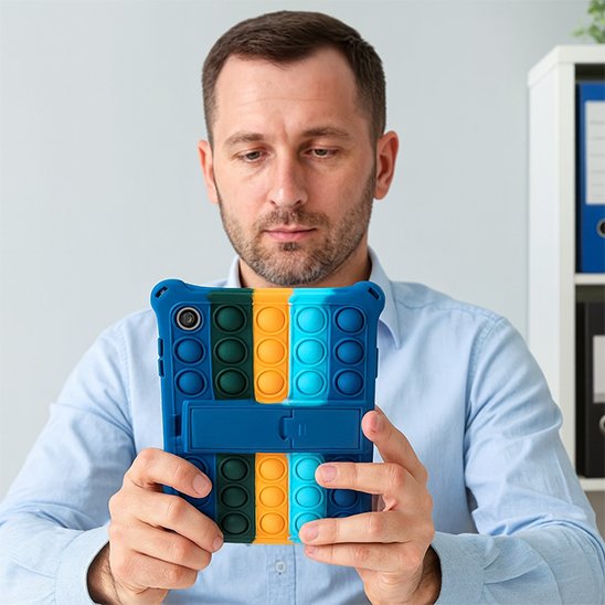 Coque pour tablette prise en main facile