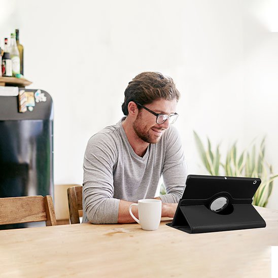 Coque tablette travailler l'esprit tranquille