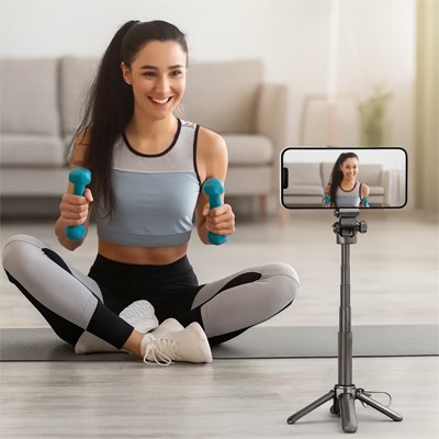 Perche à selfie vidéo tout à fait naturelle 