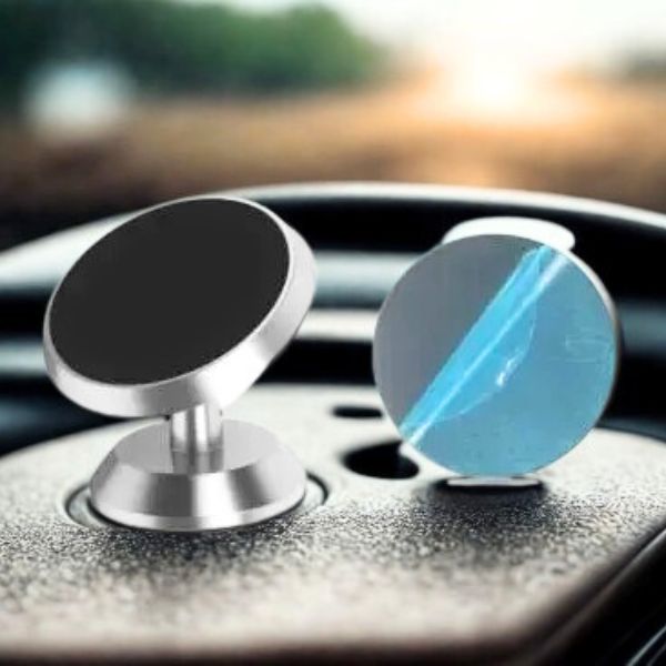 support-magnetique-telephone-voiture-gris