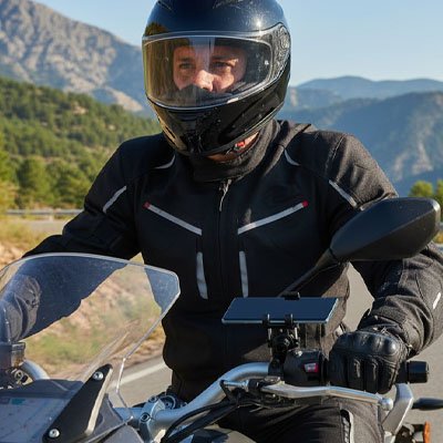 Support moto pour téléphone accès facile à l'écran 