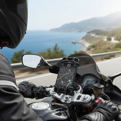 Support moto pour téléphone mode portrait