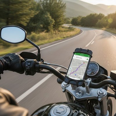Support moto pour téléphone visibilité précise