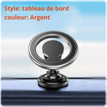 support-telephone-voiture-magnetique-style-argent
