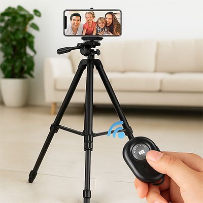 Trépied téléphone commander avec Bluetooth
